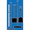 5S Supplies 5S Housekeeping Shadow Board Broom Station Version 10  - Blue Board / Black Shadows  With Broom HSB-V10-BLUE-KIT - alternate 1